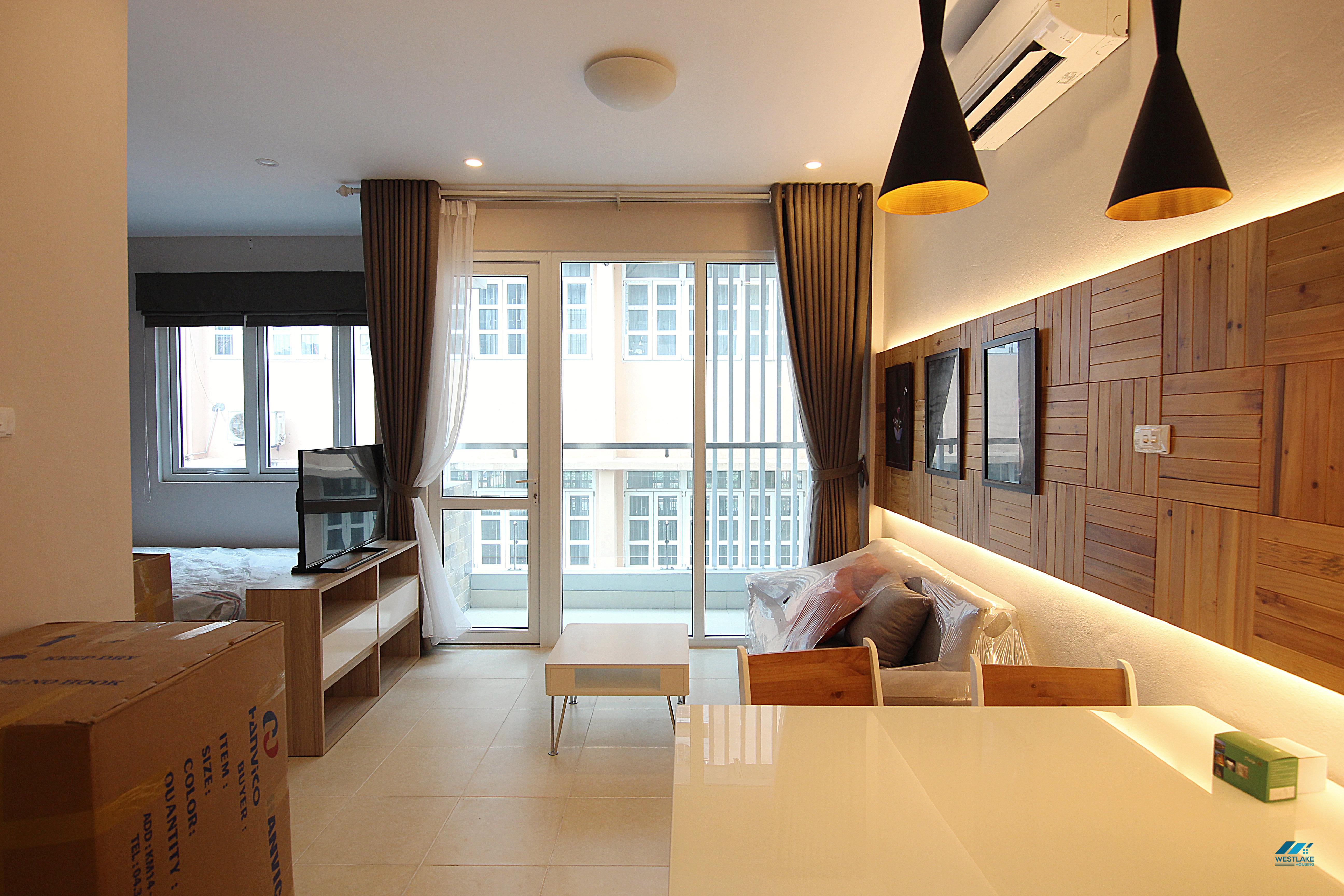 Modern and bright studio apartment for rent in Tay Ho, Ha Noi