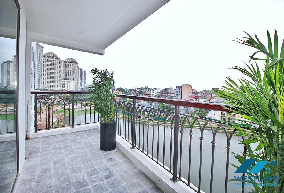 A brand new lake view 3 bedroom apartment for rent in Xuan Dieu, Tay Ho, Ha Noi