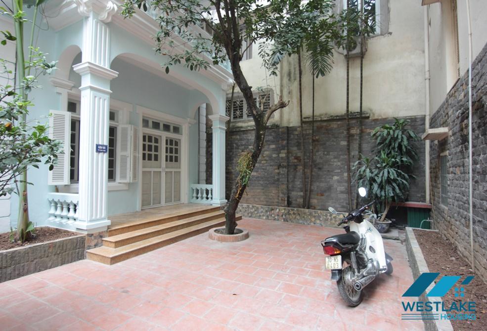 Lovely house with big yard for rent in Tay Ho, Ha Noi