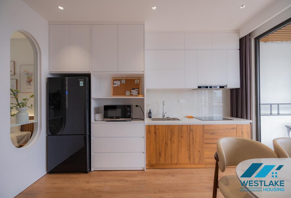 Beautiful one bedroom apartment with big terrace for rent in Tay Ho, Ha Noi