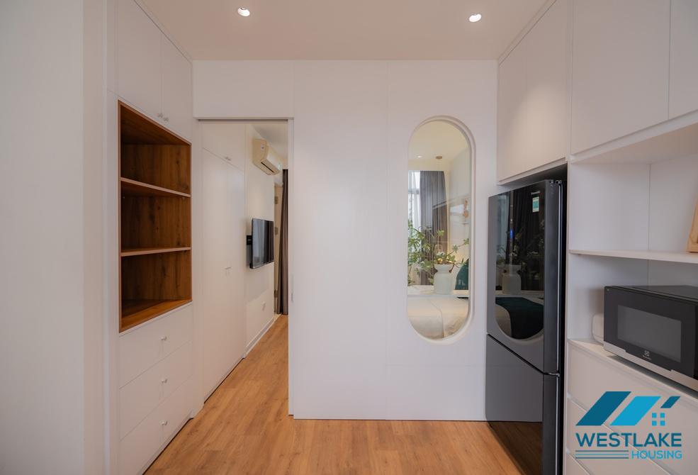 Beautiful one bedroom apartment with big terrace for rent in Tay Ho, Ha Noi