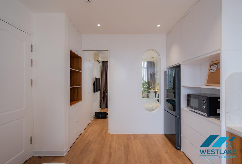 Beautiful one bedroom apartment with big terrace for rent in Tay Ho, Ha Noi