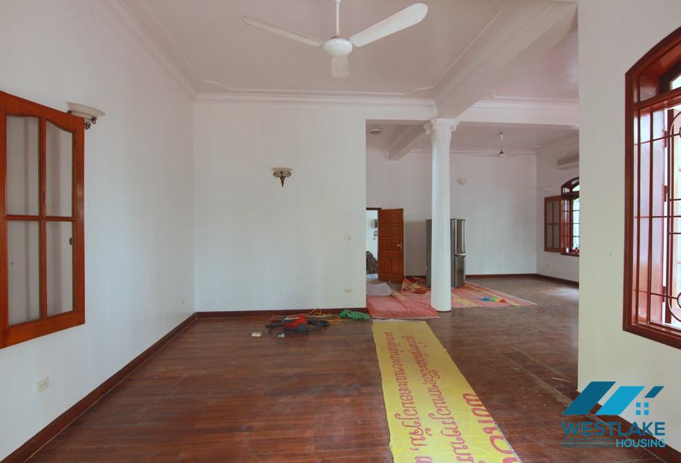 An unfurnished villa with yard for rent in To Ngoc Van, Tay Ho