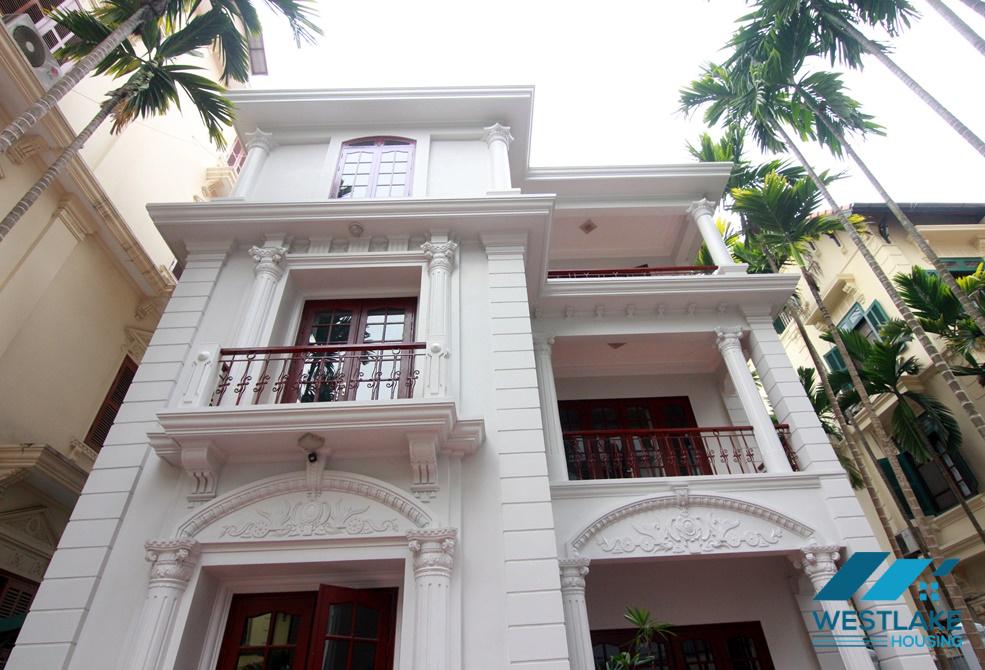 An unfurnished villa with yard for rent in To Ngoc Van, Tay Ho