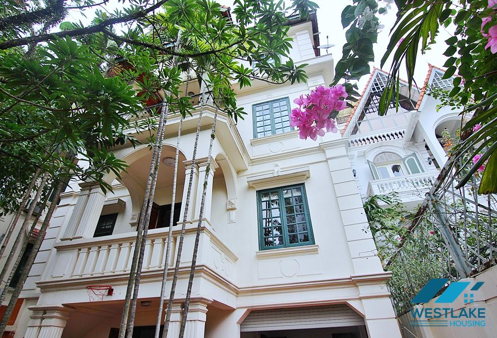 A nice villa with big yard for rent in To Ngoc Van, Tay Ho