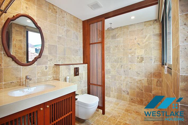 Beautiful, spacious 4-bedroom apartment with a large balcony and lake view for rent in Tu Hoa, Tay Ho, Hanoi.