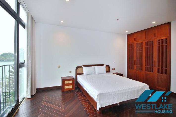 Beautiful, spacious 4-bedroom apartment with a large balcony and lake view for rent in Tu Hoa, Tay Ho, Hanoi.
