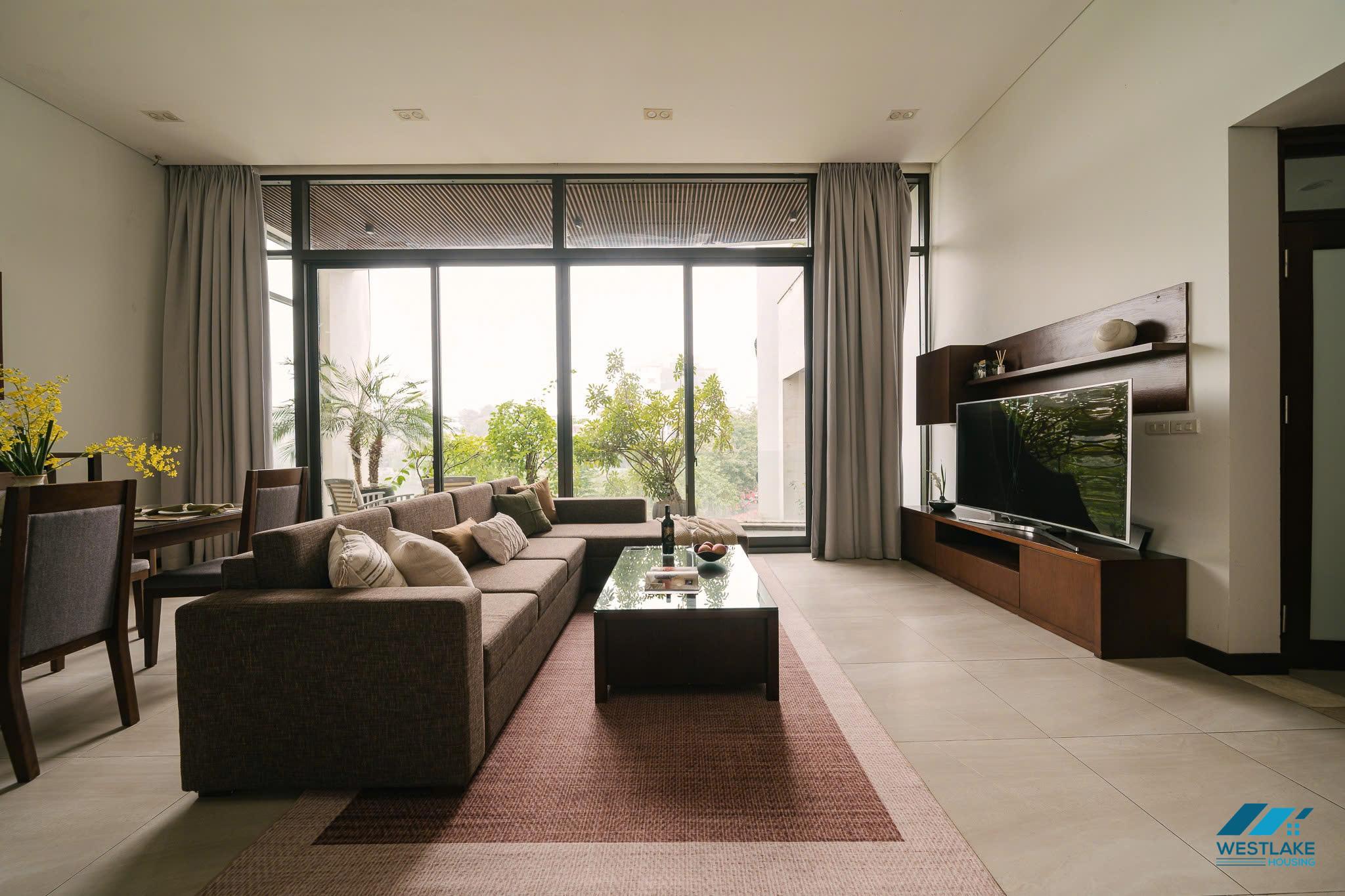 Lake view 2 bedrooms apartment for rent in Vu Mien area, Tay Ho, Ha Noi