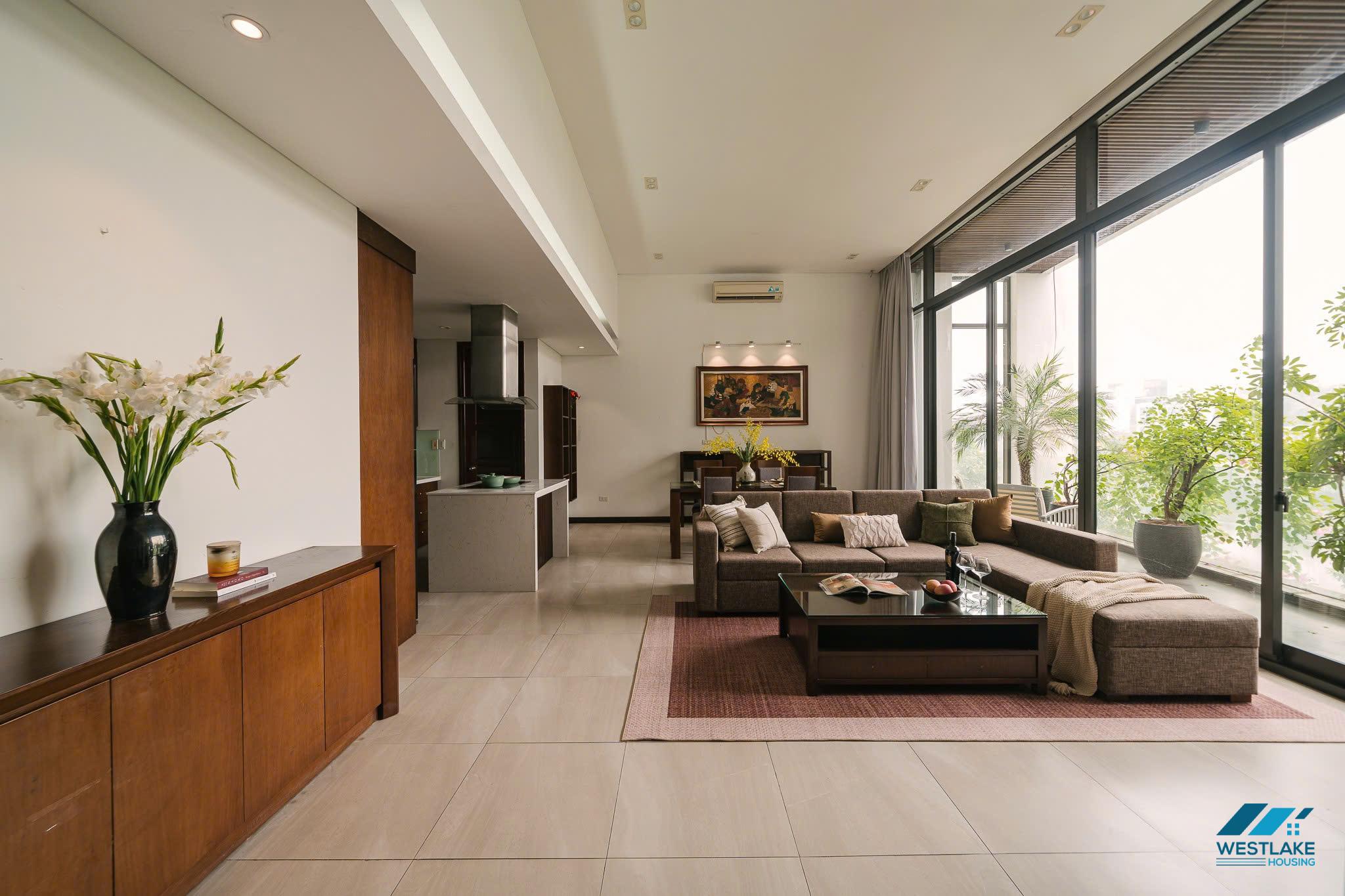 Lake view 2 bedrooms apartment for rent in Vu Mien area, Tay Ho, Ha Noi