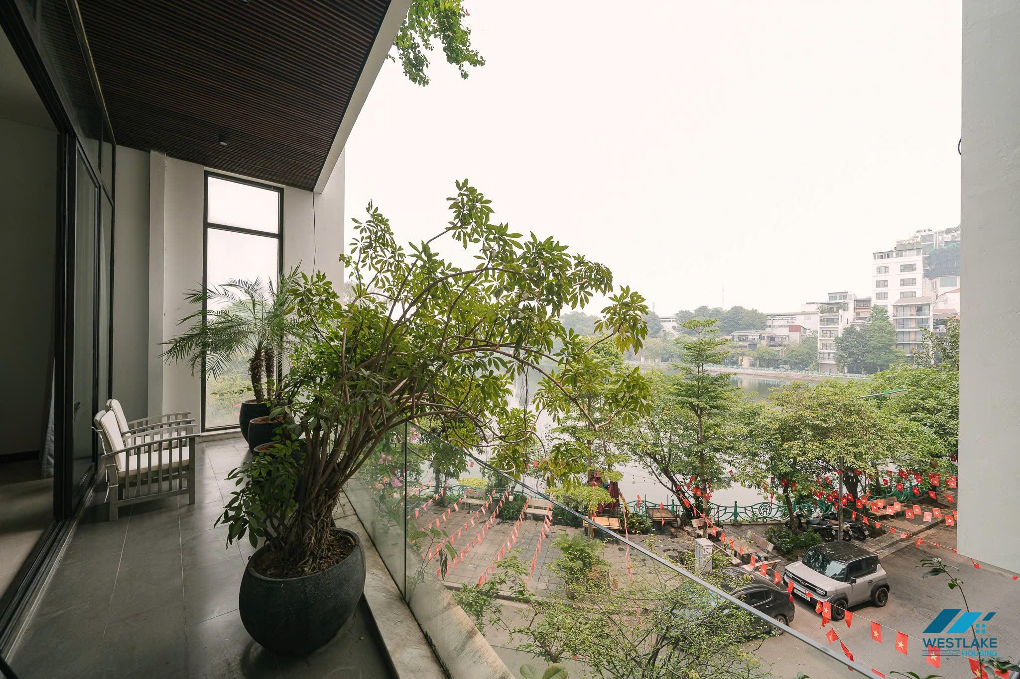 Lake view 2 bedrooms apartment for rent in Vu Mien area, Tay Ho, Ha Noi