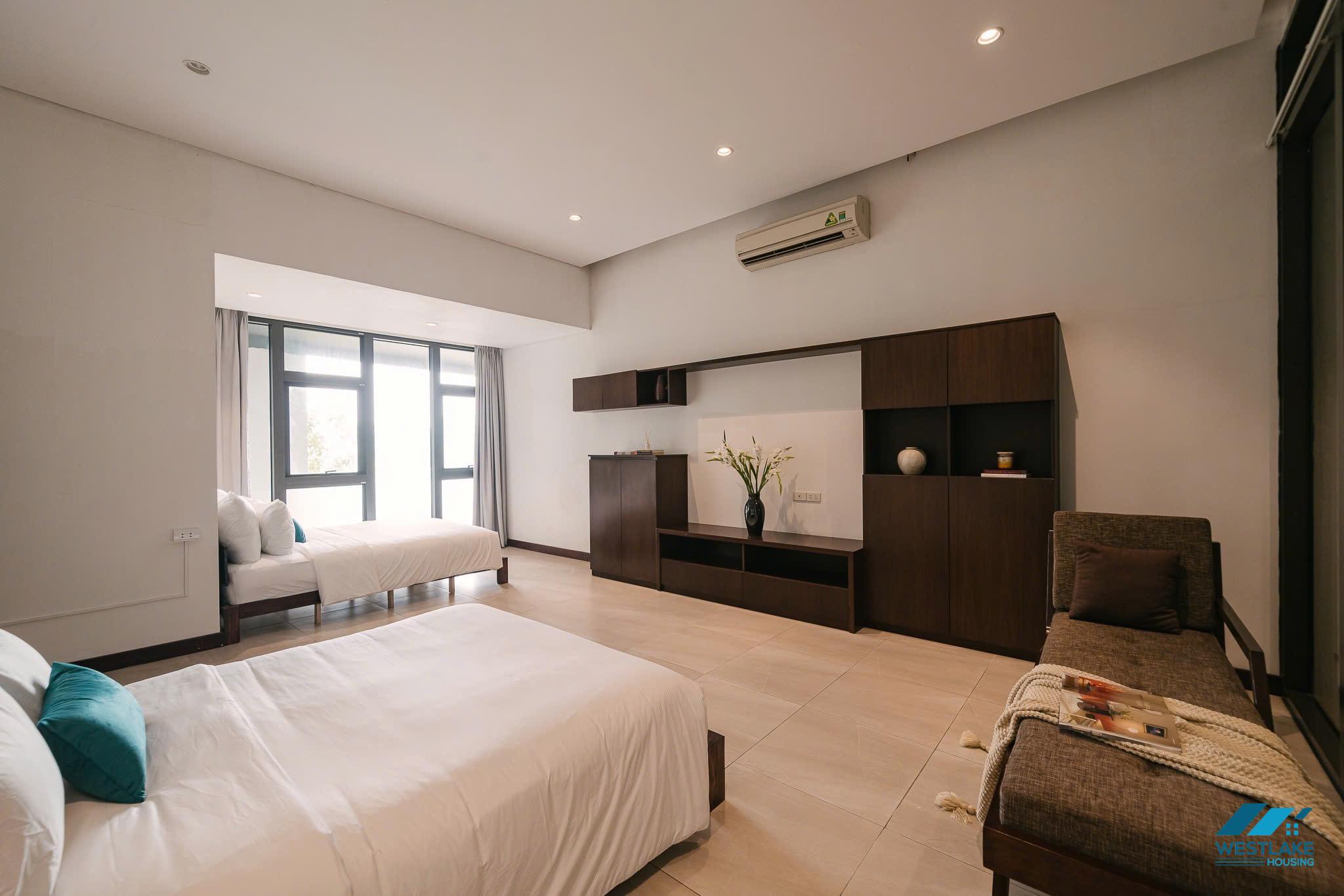 Lake view 2 bedrooms apartment for rent in Vu Mien area, Tay Ho, Ha Noi