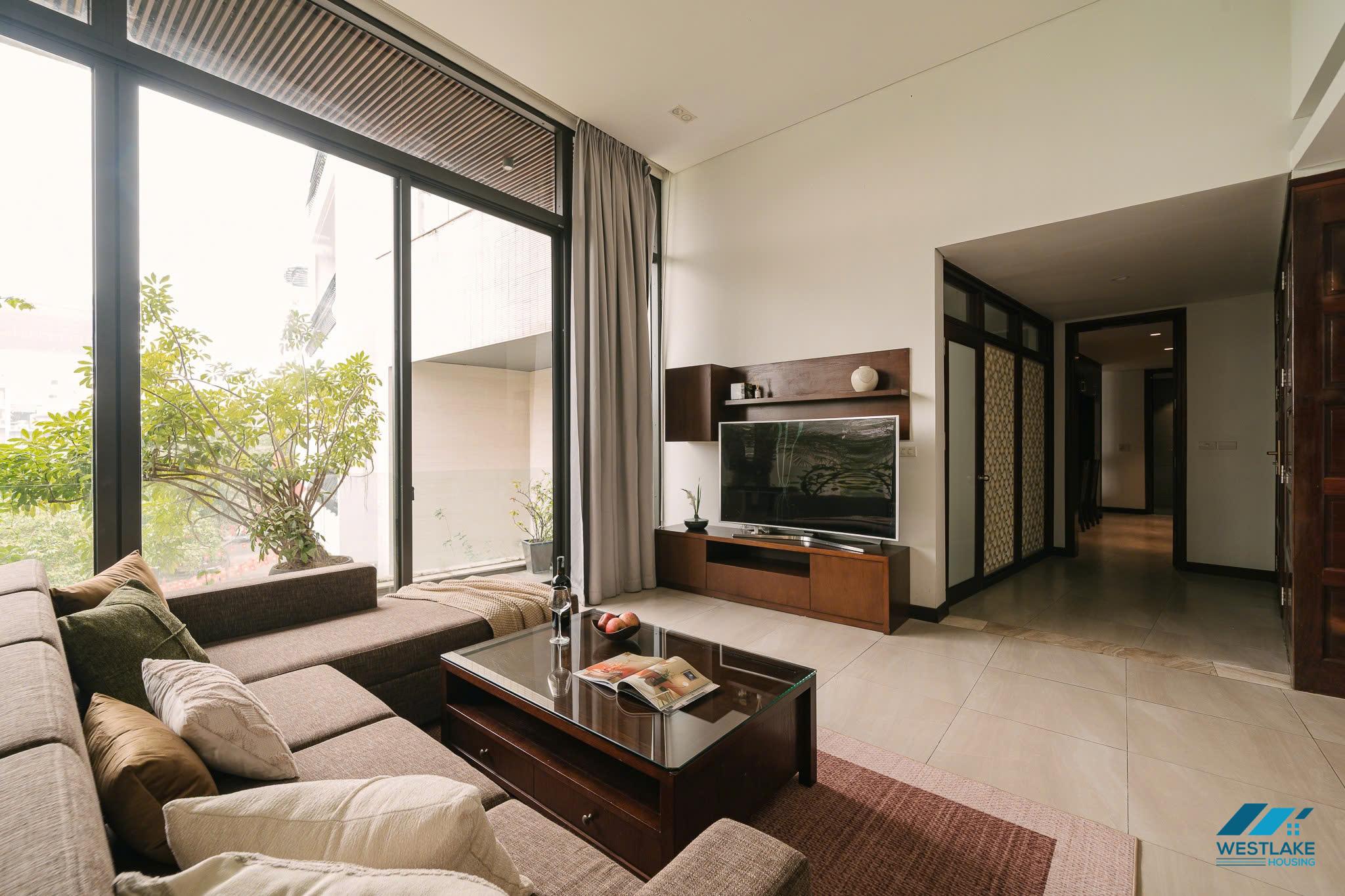 Lake view 2 bedrooms apartment for rent in Vu Mien area, Tay Ho, Ha Noi